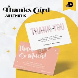 [ISI 30 PCS] Thank You Card Aesthetic Custom