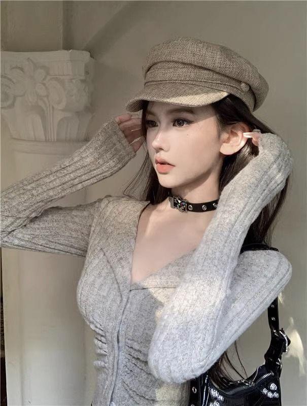 Product Introduction of Áo Cardigan Thiết Kế Độc Đáo Cao Cấp, Ngọt Ngào Và Ngầu, Áo Len Dài Tay, Dành Cho Nữ, Thích Hợp Cho Mùa Thu, Áo Sơ Mi Thêu, Bán Chạy, Phong Cách Cô Gái Nóng Bỏng 8