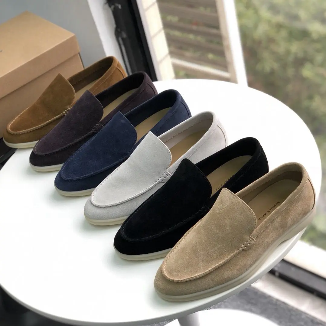Giày Lười Cho Nam, LP Loro *, Làm Bằng Da Thật, Giày Lười Thường Ngày Lười Biếng, Có Cỡ Lớn