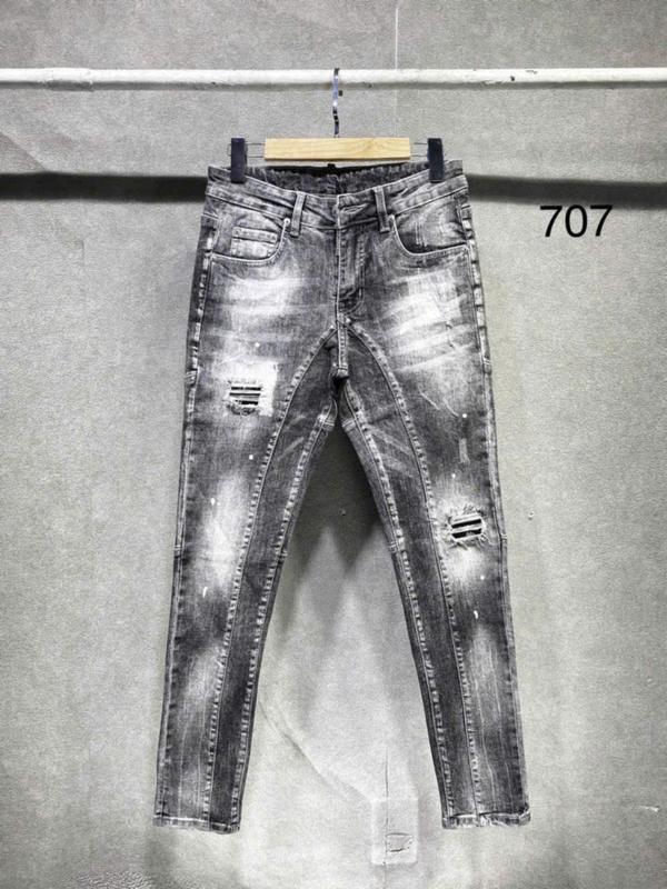 Quần jean nam dài phối rách thiết kế chuẩn phom cực đẹp chất vải denim dày dặn giá rẻ