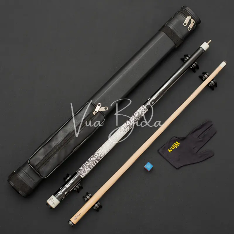 Cơ Bida Lỗ Magic Đen Trắng Tay Pu Kì Đà giá rẻ 0