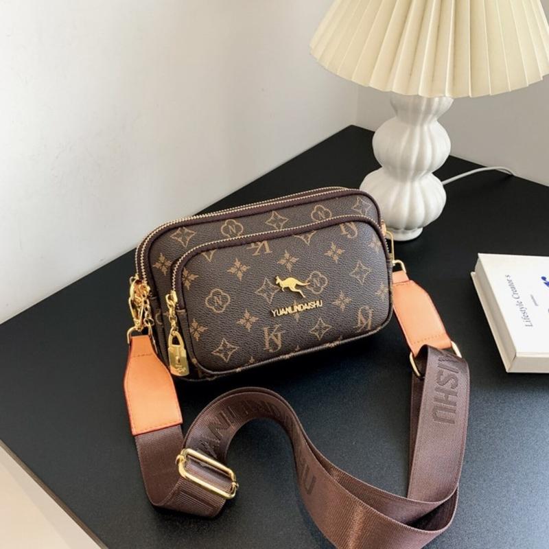  Túi đeo chéo túi xách nữ họa tiết hoa dây đeo bản to C615 