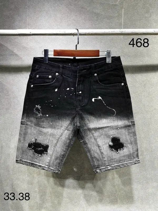 Quần short jean nam đen wash 2 đáy xước cào nhẹ phối vẩy sơn xịn mẫu mới hottrend Menswear 1