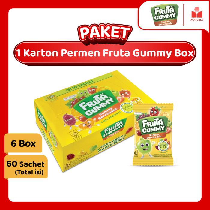 Gambar Paket 1 Karton Permen Fruta Gummy 250 Gram dari Mayora Kota Administrasi Jakarta Barat Tokopedia