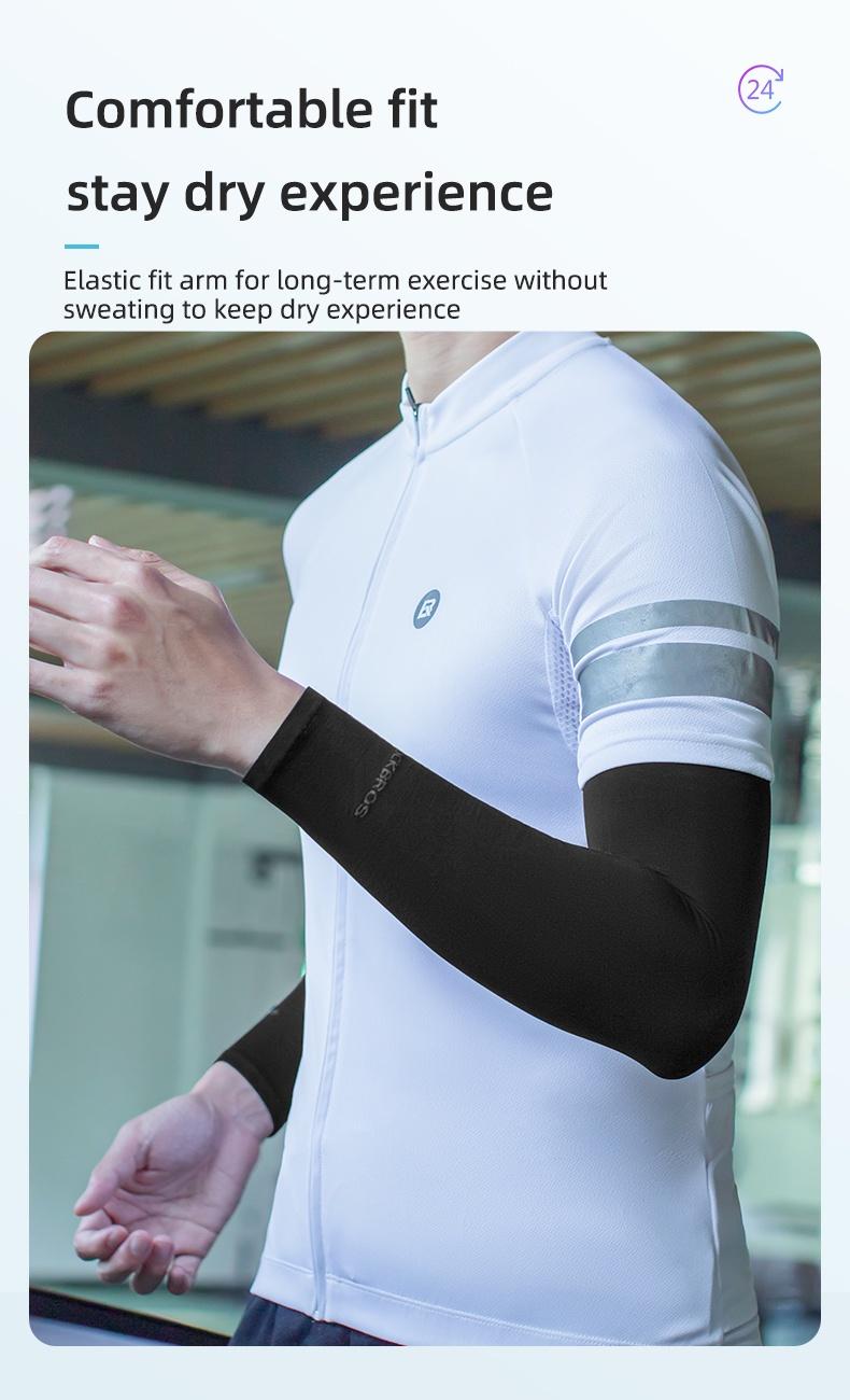 Product Introduction of RockBros Ice Silk Cycling Arm Sleeves UV Protection Outdoor Sports Covers Breathable Motorcycle Arm Sleeves 35
