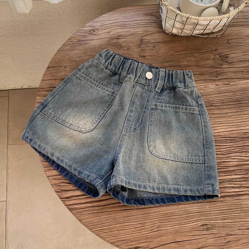 Product Introduction of Quần Short Denim, Cho Bé Gái, Hàng Mới Về Mùa Hè 2025, Phong Cách Hàn Quốc, Thường Ngày, Mỏng, Quần Nóng, Thích Hợp Cho Trẻ Mới Biết Đi Và Trẻ Em, Quần Túi Hộp Dễ Phối Đồ quần  đùi  cho  bé  gái  35  đến quần  đùi  rách  cho  bé  gái baggy  clothes  girls 5