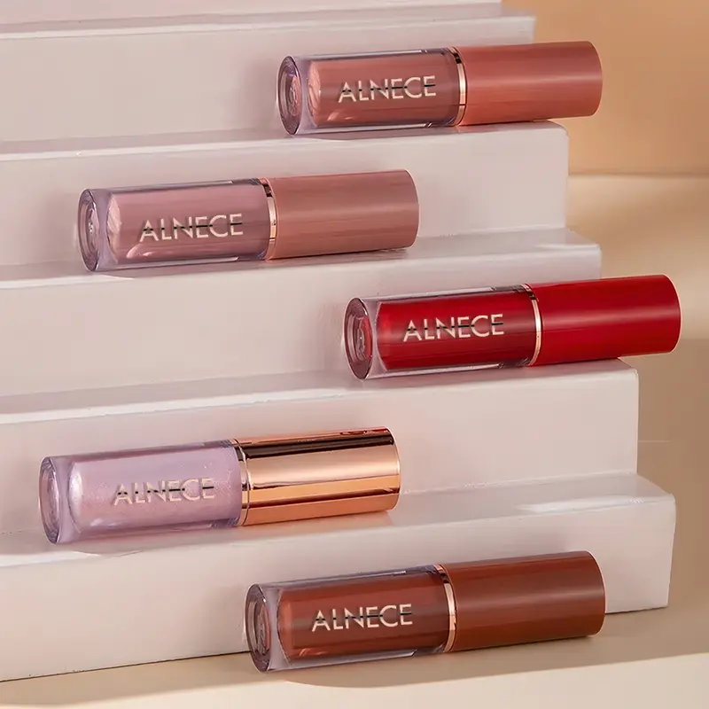 12 Buku Warna Lip Gloss Set Matte Pearlescent Non-Stick Lip Glaze Bibir Lipstick Lipstik Wanita 6