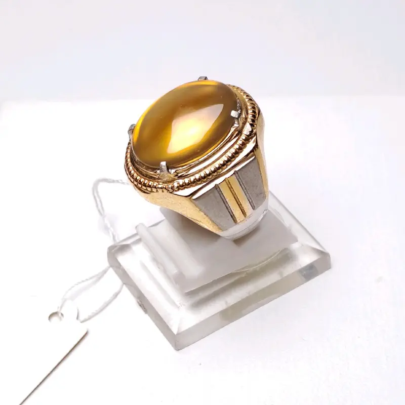 cincin batu akik Calsedony Golden Supreme Pacitan 1