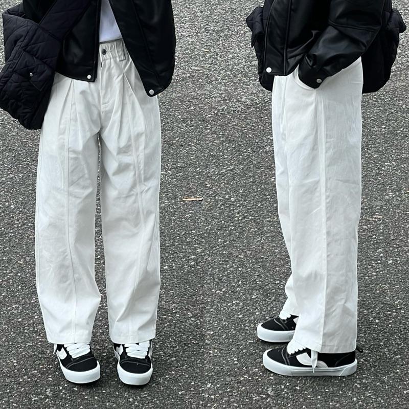 Quần Kaki Line Xếp Ly Ống Rộng Nam Nữ . Kaki Pant Line Xếp Ly Unisex Menswear có túi Ong Nhung 5