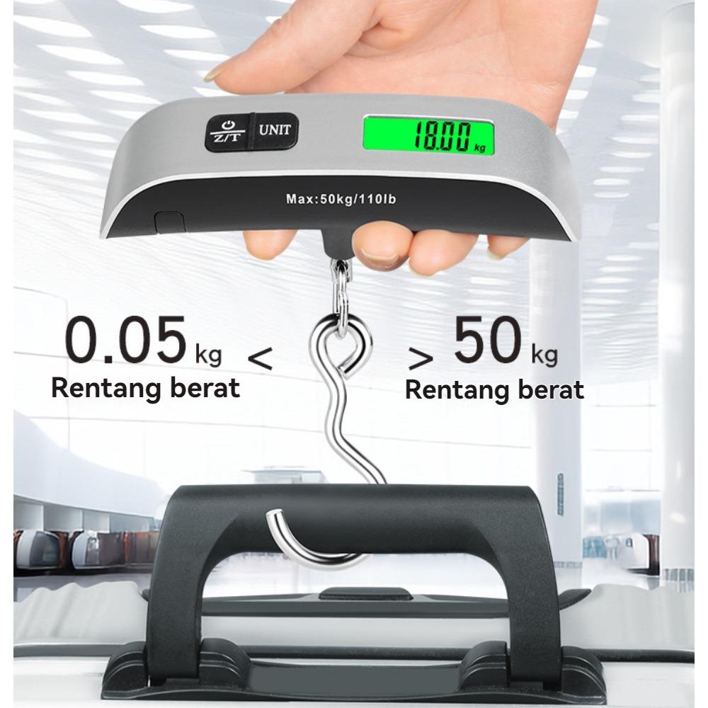 Timbangan Kait Elektronik 50kg - Timbangan bagasi portabel, layar LCD, fungsi mati otomatis, pegangan ergonomis, pengukuran akurat, cocok untuk penggunaan rumah, perjalanan, komersial dan industri Timbangan Kait Elektronik 50kg - Timbangan bagasi portabel, layar LCD, fungsi mati otomatis, pegangan ergonomis, pengukuran akurat, cocok untuk penggunaan rumah, perjalanan, komersial dan industri