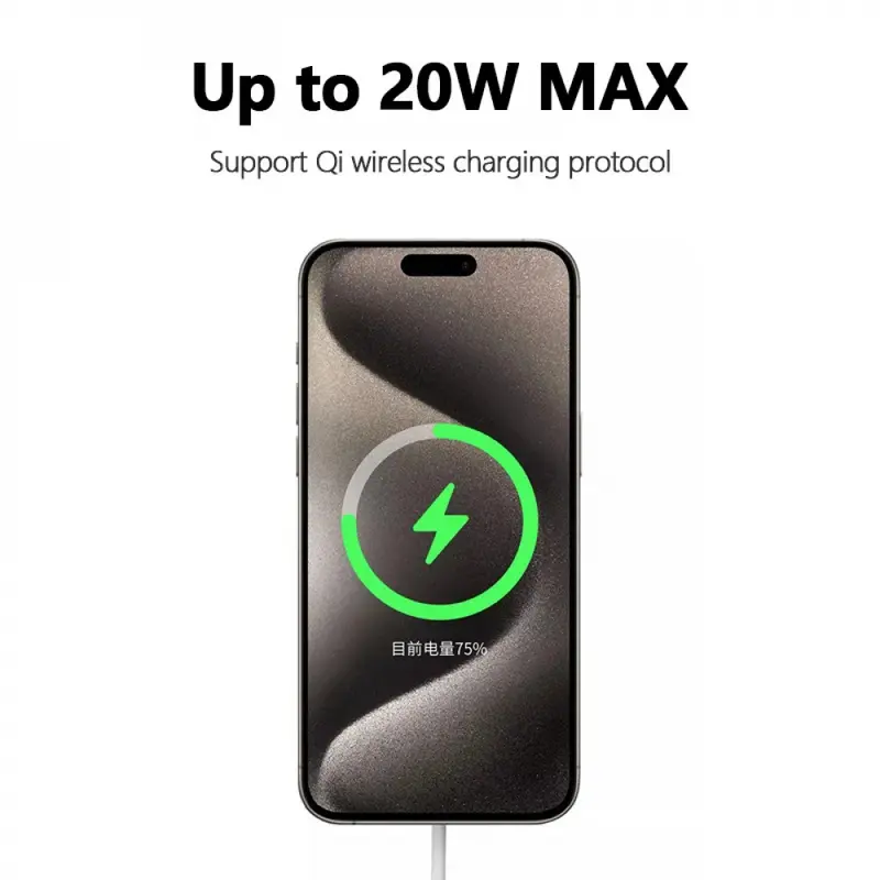Sạc không dây từ tính, PD 20W, USB C loại, Bộ sạc không dây MagSafe, Tương thích với iPhone 15 Pro Max, 12, 14, 13, 8 plus, Xs, X, Sạc nhanh Phụ Kiện 2