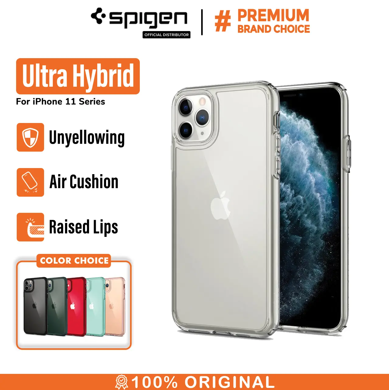 Case for iPhone 11 Pro Max / 11 Pro / 11 Spigen Ultra Hybrid Anti Crack