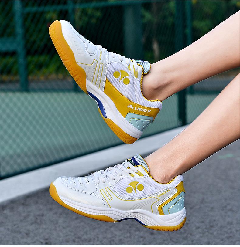 Product Introduction of Professional Badminton Shoes Men's and Women's Wear-Resistant Non-Slip Breathable Student Tennis Shoes Table Tennis Ball Shoes Training Shoes Volleyball Shoes 30
