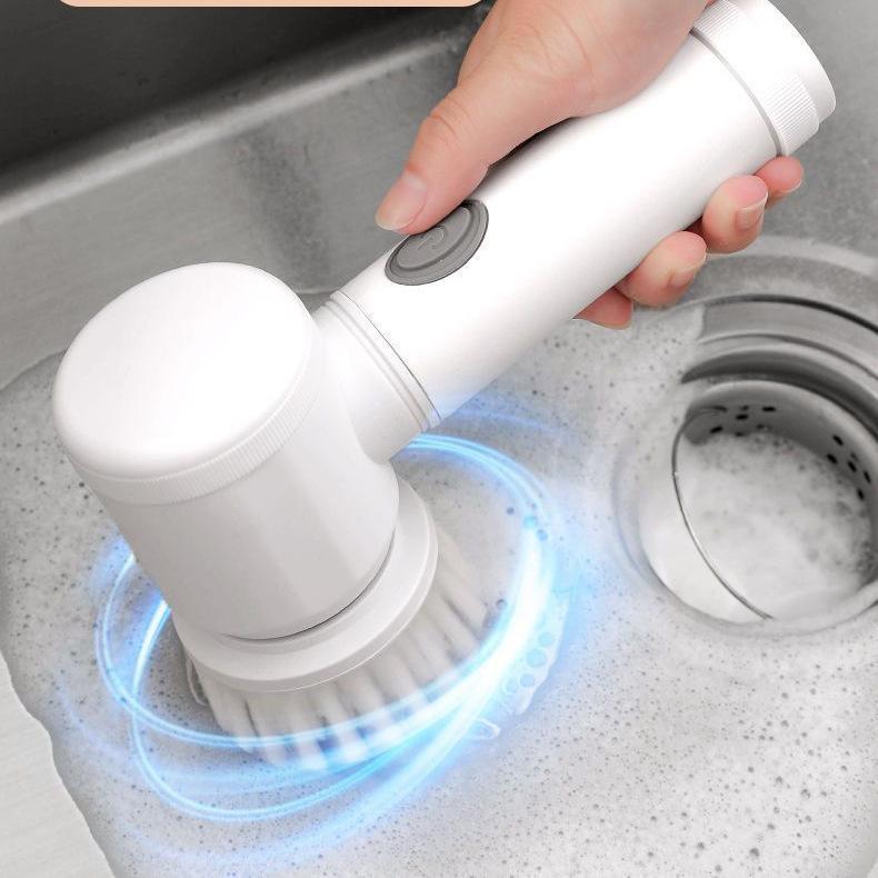 【ZEN】Sikat Electric Magic Brush 5 in 1 Cleaning Brush Multifungsi ...