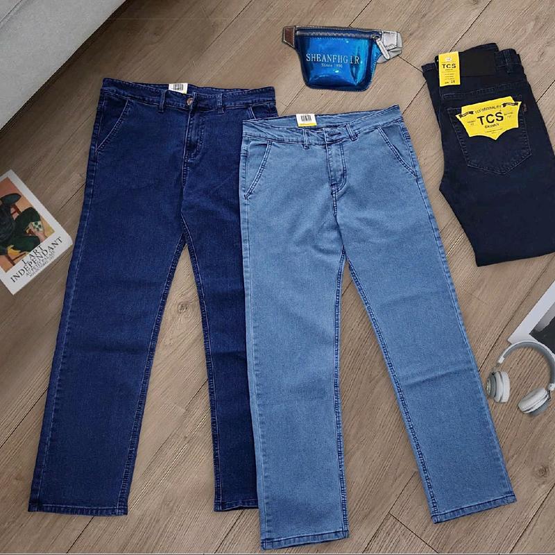 quần jean nam trung niên túi chéo co giãn