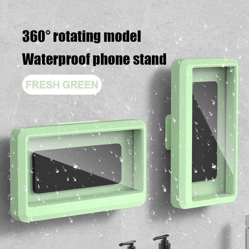 Product Introduction of 360-Degree Rotatable Smartphone Stand, Waterproof Shower Cellphone Holder, Wall Mounted Phone Holder for Bathroom, Kitchen & Home, Smartphone Accessories 14