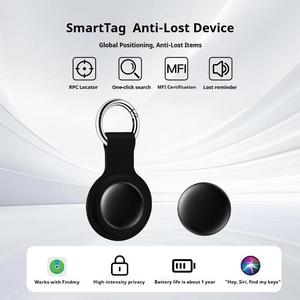 [For Apple] Smart Round Anti Lost Locator, MFI Certification, Intelligent Item Finder, Wallet Key Pet GPS Tracker, For iPhone works with Findmy AirTag