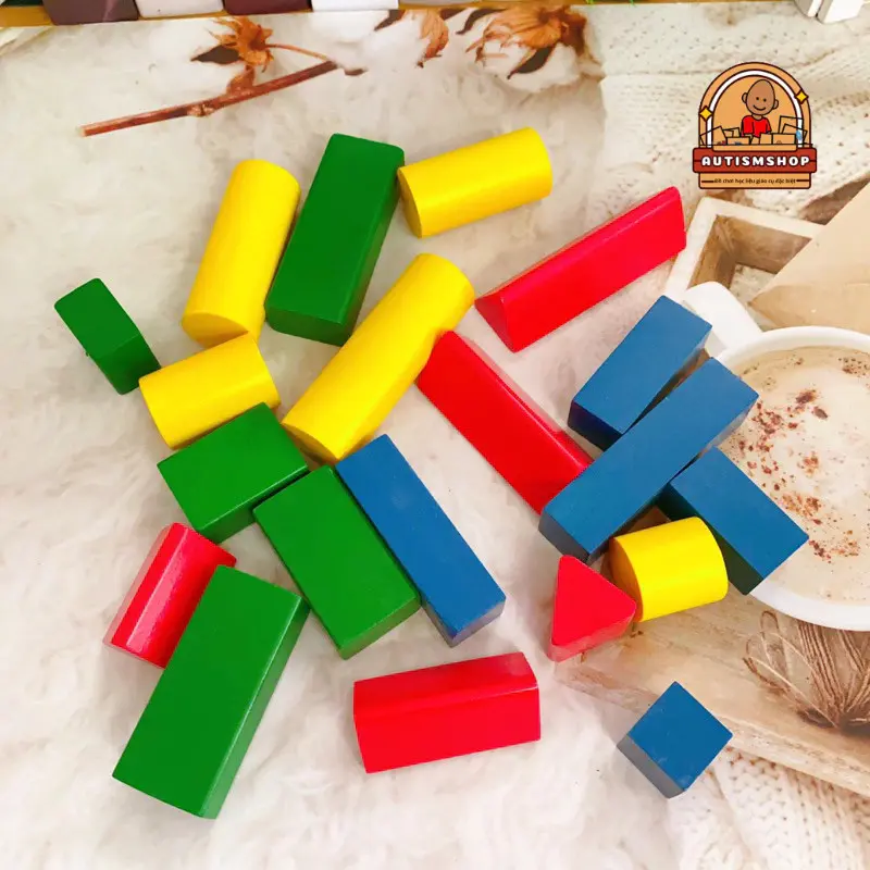 [Autismshop]Đồ chơi giáo dục montessori xếp trụ so sánh cao thấp 5