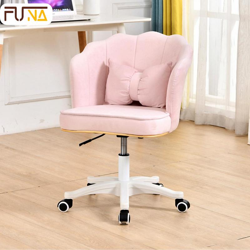 [FUNA CHAIR] Ghế vương miện chân xoay cao cấp GVM02 có bánh xe di chuyển, tựa lưng đệm mút dày dặn ,phù hợp với các loại bàn trang điểm, bàn làm Nail, ghế sẽ là điểm nhấn khi dùng Decor phòng trong gia đình