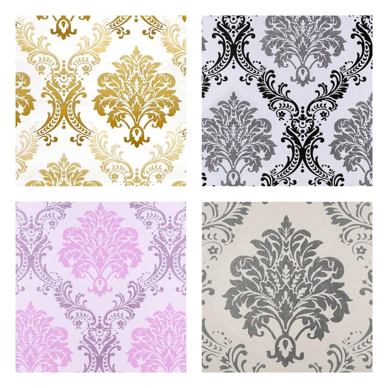 Murah Wallpaper Sticker Dinding Putih Motif Batik Damaskus Mewah Elegan Cantik 10 m 1