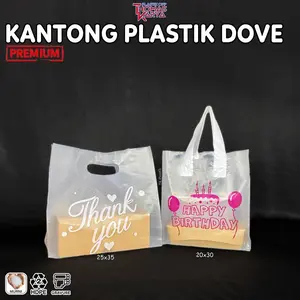 [ISI10] Paper Bag Plastik Dove Motif Ulang Tahun Anak / Tas Bingkisan Thank You Custom Karakter Lucu