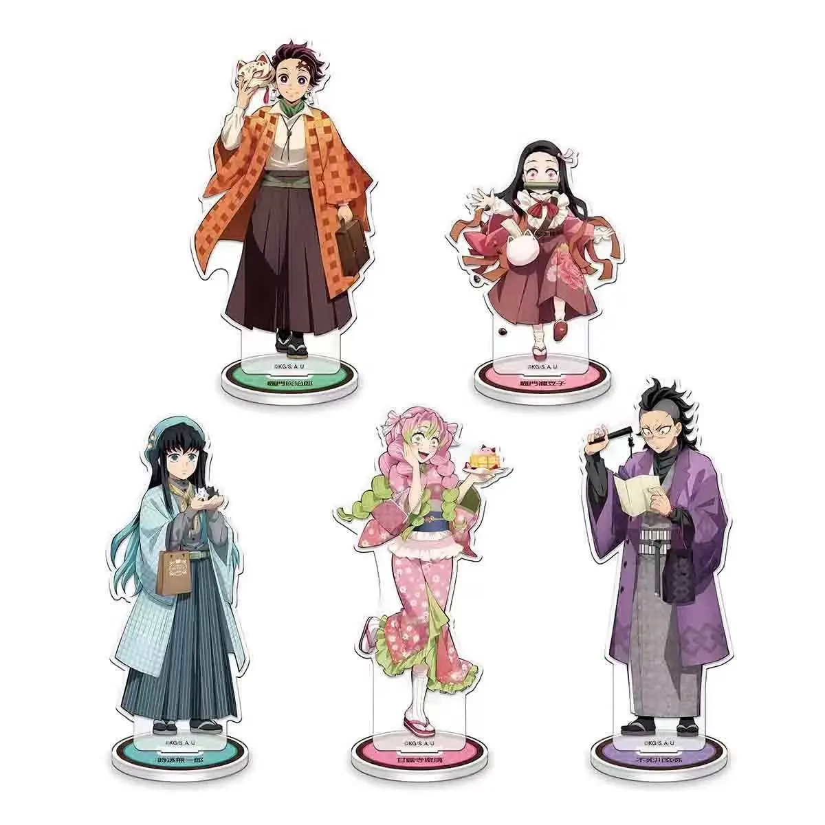 Demon Slayer Kimetsu No Yaiba Anime Peripheral Acrylic Standing Sign Ornaments in Stock Kimono Series Beans