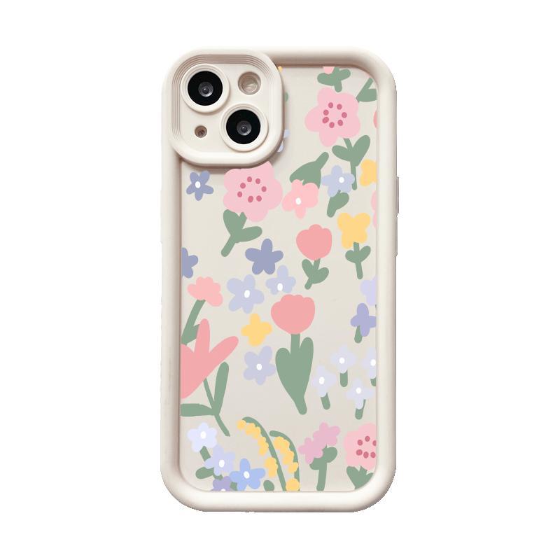 Pro Camera Softcase For OPPO A5 2018 AX5 A57 4G A54 A53 2020 A5 2020 A52 A53s A54s A55 4G A57s A57e A58 4G A58 5G A5s AX5s Case Indah Floral Silicone Shoftcase 7