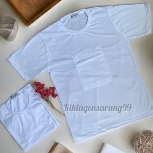KAOS OBLONG KANTONG DEPAN UMRAH PRIA PAKAIAN IBADAH HAJI & UMROH Kaos Nyaman Polos T-shirt