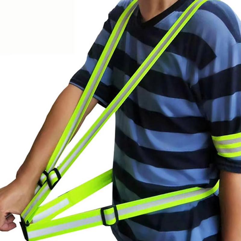 Product Introduction of Garter Reflective Vest Night Running Riding Clothing Suspender Adjustable Safety Vest Elastic Band For Adults And Children 3