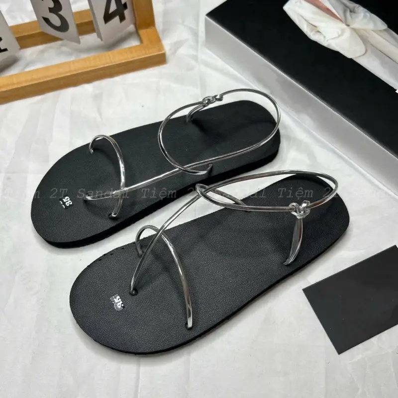 Giày Sandal Nữ Quai Mảnh Thời Trang Đơn Giản Thích Hợp Đi chơi, Du Lịch, Đi Học