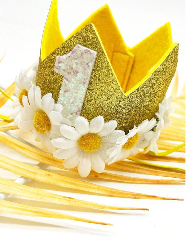 Daisy Flower Crown Design Crown, Birthday Party Crown, Fashion Hair Accessories for Women & Girls, Party Supplies 4