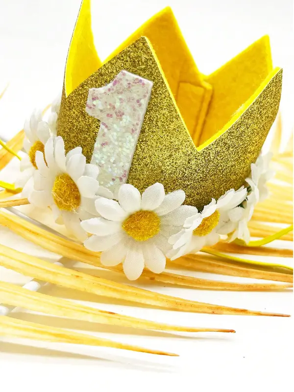Daisy Flower Crown Design Crown, Birthday Party Crown, Fashion Hair Accessories for Women & Girls, Party Supplies 4