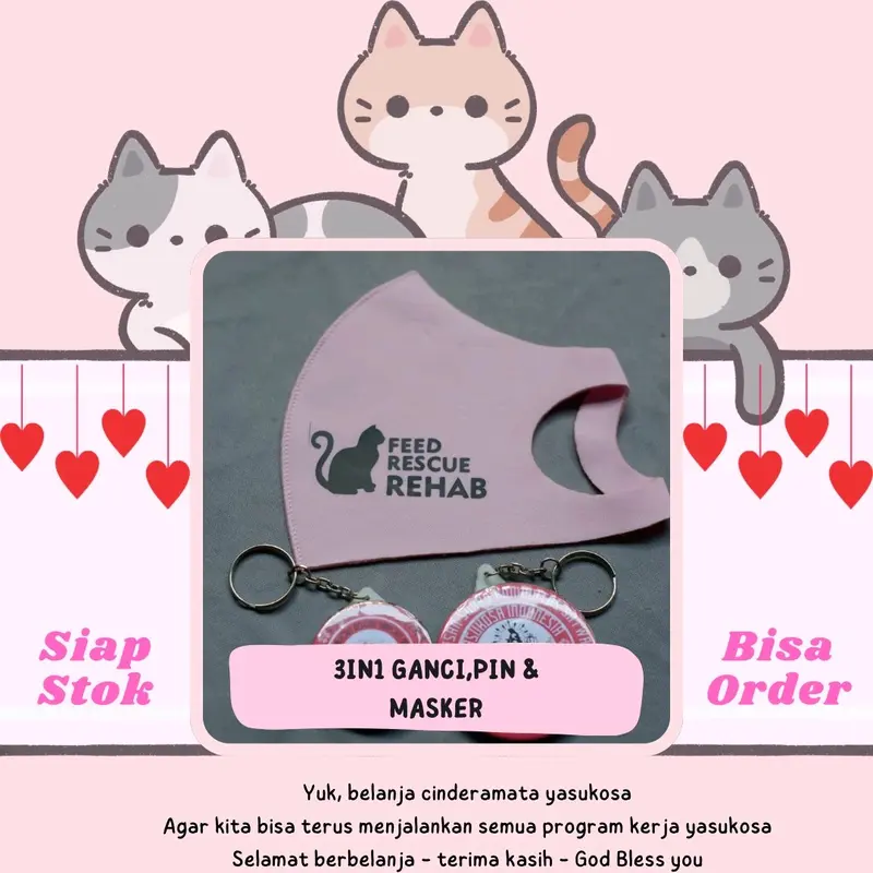 3 IN 1 GANCI DAN PIN,MASKER YASUKOSA, CUSTOM MASKER, CUSTOM GANCI, CUSTOM PIN 1