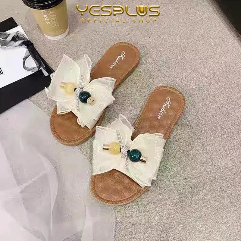 [YESPLUS] 2088 Sandal Selop Jelly Sendal Wanita Motif Pita Import PCU Luar Ruang 1