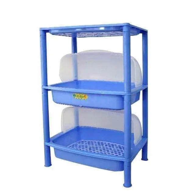 Kệ úp chén, bát 2 tầng + 1 Tầng đỉnh có nắp đậy nhựa Việt Nhật NH147 - Nhà Bếp - Kitchen hop dung bep a du 4