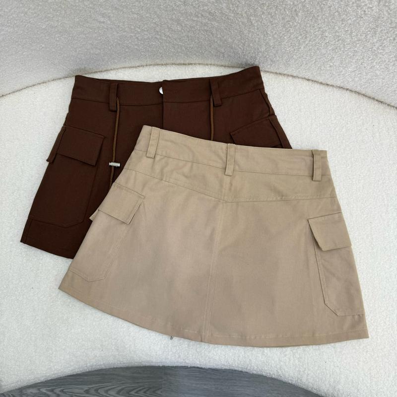  Chân váy bigsize nữ dáng chữ A  chất kaki túi hộp lưng cao che khuyết điểm - CV18 