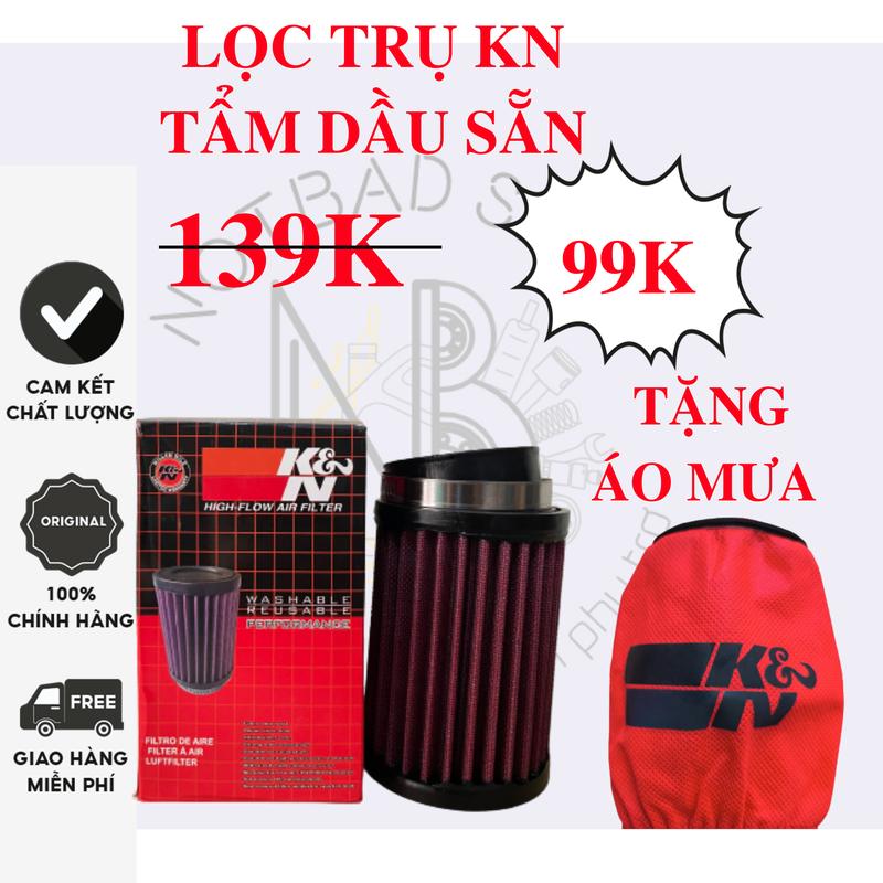 [Tẩm Dầu Sẵn]Lọc trụ , lọc gió KN 1:1 gắn mọi loại xe tặng kèm áo mưa phản quang hàng xịn