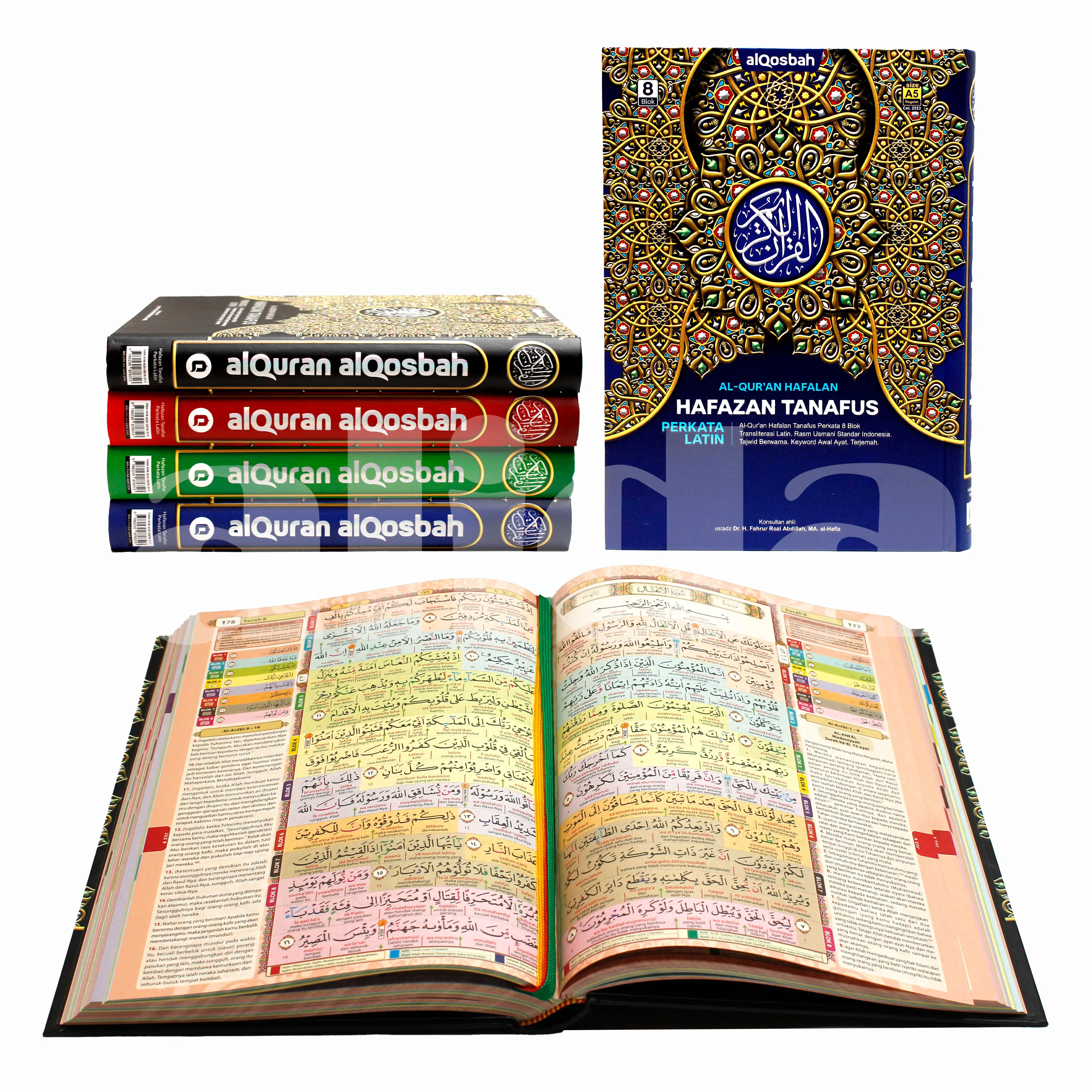 Al-Quran Hafazan Perkata Latin Uk A5 Alquran Hafalan Terjemah Tajwid Warna Alqosbah