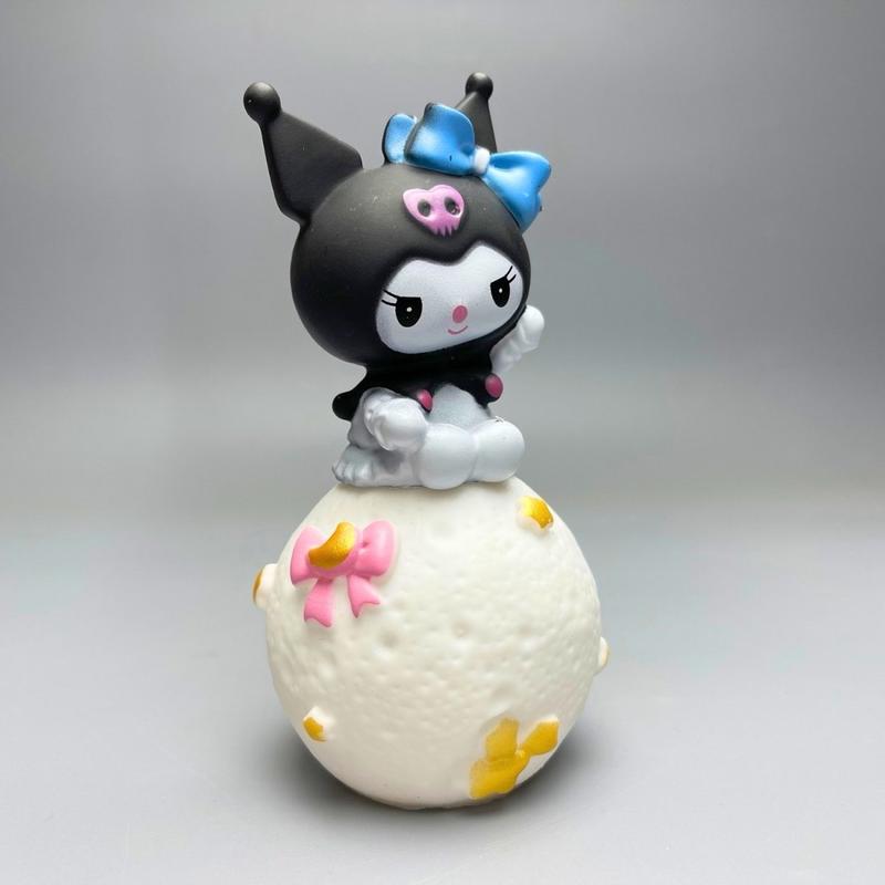 Mô Hình Lambara Kuromi đeo nơ - Cao 13cm - rộng 6cm - nặng 120gram - Có LED ở cầu - Figure Anime - No box : bọc túi OPP Đồ Chơi Toy 6