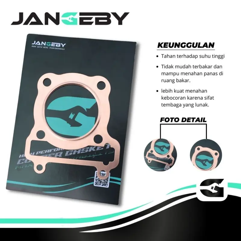 JANGEBY PAKING HEAD TEMBAGA VARIO 150 VARIO 125 PCX 150 ADV 150 KUNINGAN TEMBAGA JANGEBY - 1