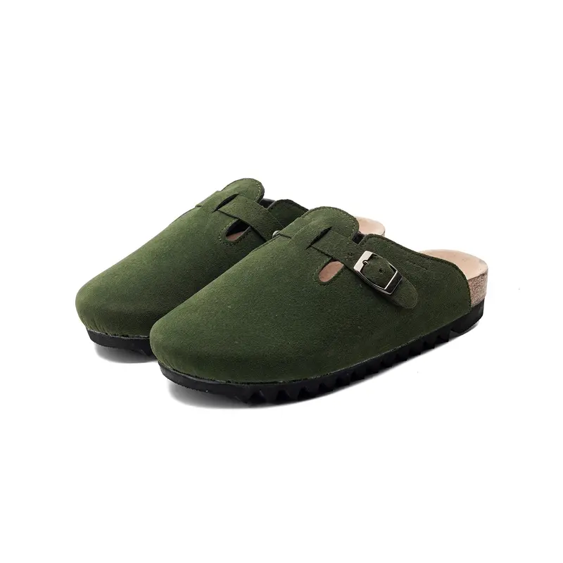 Edefootwear BENN - Sandal Clog Mule Suede Abu,Olive,Krem,Hitam Slip on Pria Wanita 4