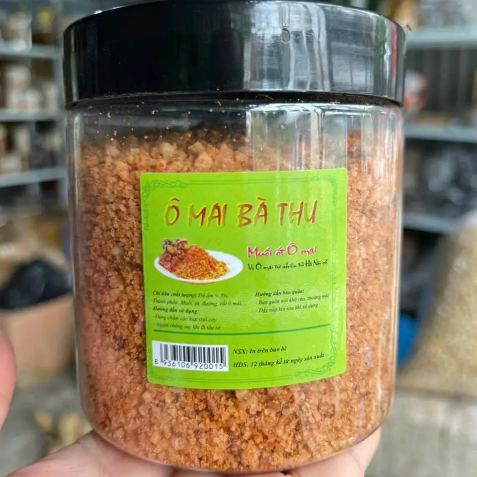 Muối ô mai gia truyền Hà Nội chấm hoa quả hộp 500gr - Thương hiệu uy tín