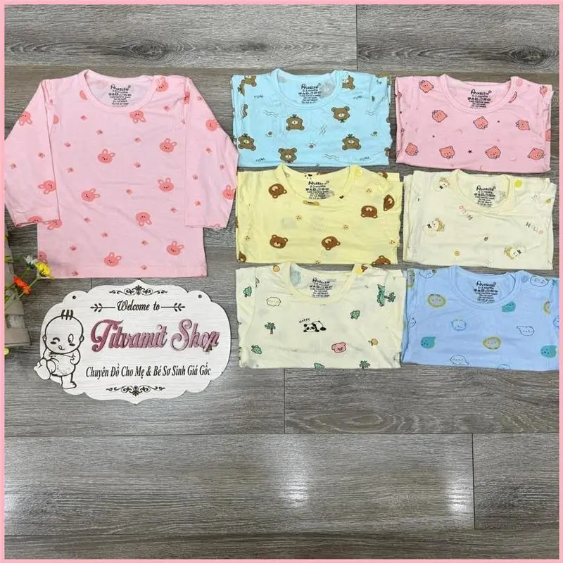 HDFJADSHOP [Áo lẻ] Áo dài avalew/minh châu cài vai vải peptit nền màu cho bé