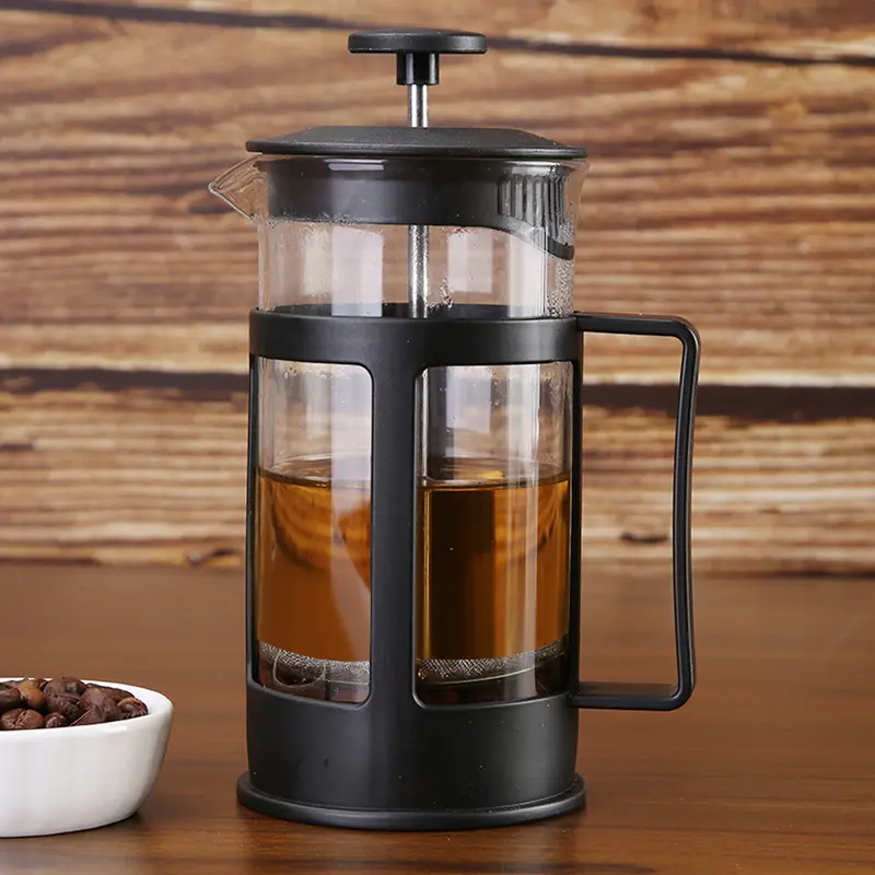 Bình pha cà phê kiểu pháp 350/600ml ​french press ấm pha cà phê trà ​thủy tinh Bình pha trà ​French press ly trắngg 5