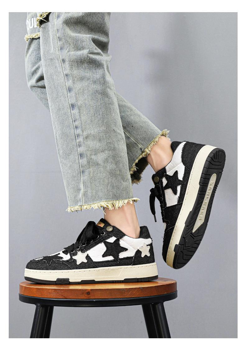 Product Introduction of Giày Nam, Bộ Sưu Tập Mùa Lò Xo Mới, Giày Denim Maillard, Họa Tiết Ngôi Sao, Giày Thể Thao, Dễ Phối Đồ Thường Ngày Thời Trang Độc Đáo Giày Thể Thao, Thời Trang Và Thanh Lịch, Dễ Phối Đồ 27