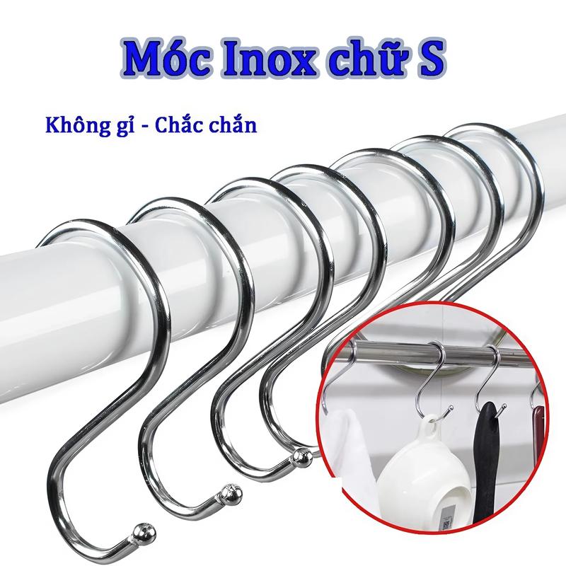 Móc Chữ S Inox Cao Cấp Đa Năng Treo Đồ Siêu Chắc Nhiều Kích Thước 1