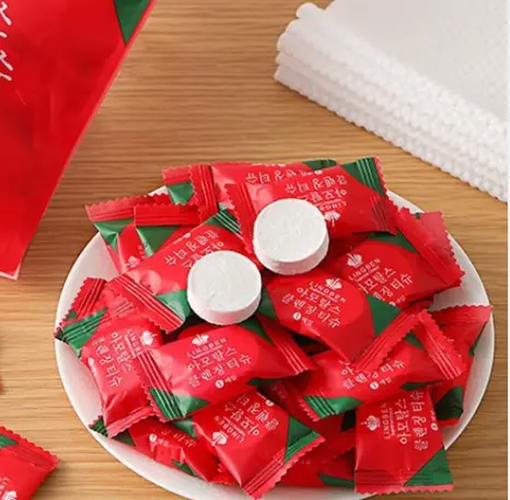 combo 5 Túi 100 khăn giấy nén Hàn Quốc, dạng viên kẹo dùng 1 lần Khăn Tắm