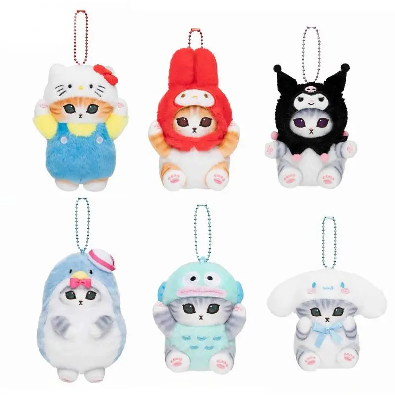 sanrio x mofusand Hangyodon Cinnamoroll Kuromi My Melody Hello Kitty TUXEDOSAM plush pendant Backpack Charms