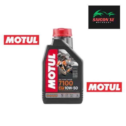 Nhớt Motul 7100 10W50, H-TECH 100 10W40 xe số tổng hợp toàn phần - Dầu nhớt xe máy 4T