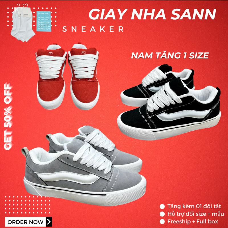Giày Thể Thao Nam Nữ Wánn Béo 02 Màu Hottrend In 3D Sắc Nét Tăng Chiều Cao 3.5-4cm.Full Size 36-43 Sneaker Shoes Đế Bằng Sport